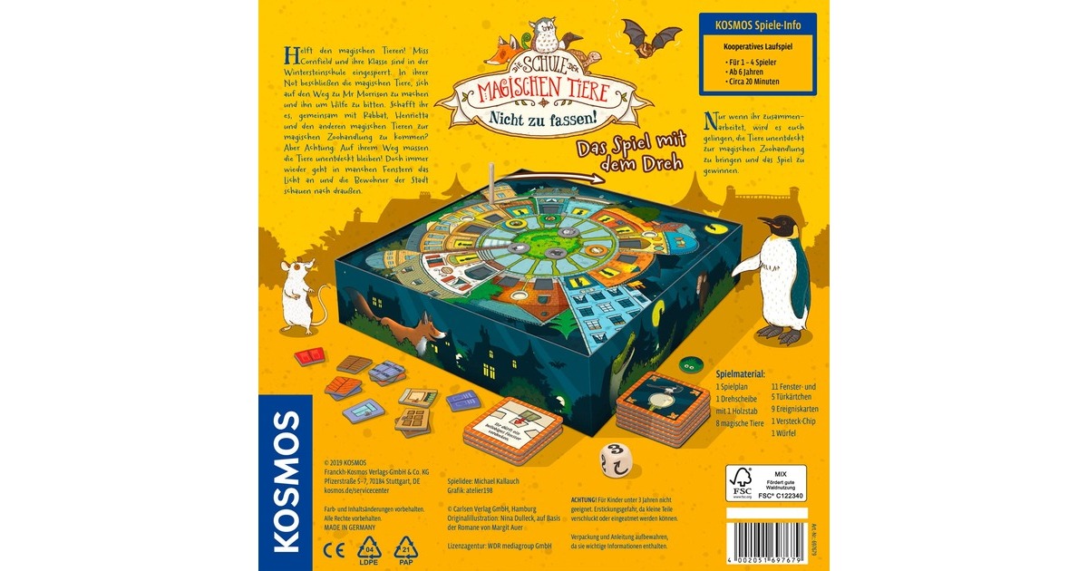 KOSMOS Die Schule der magischen Tiere - Nicht zu fassen!, Brettspiel