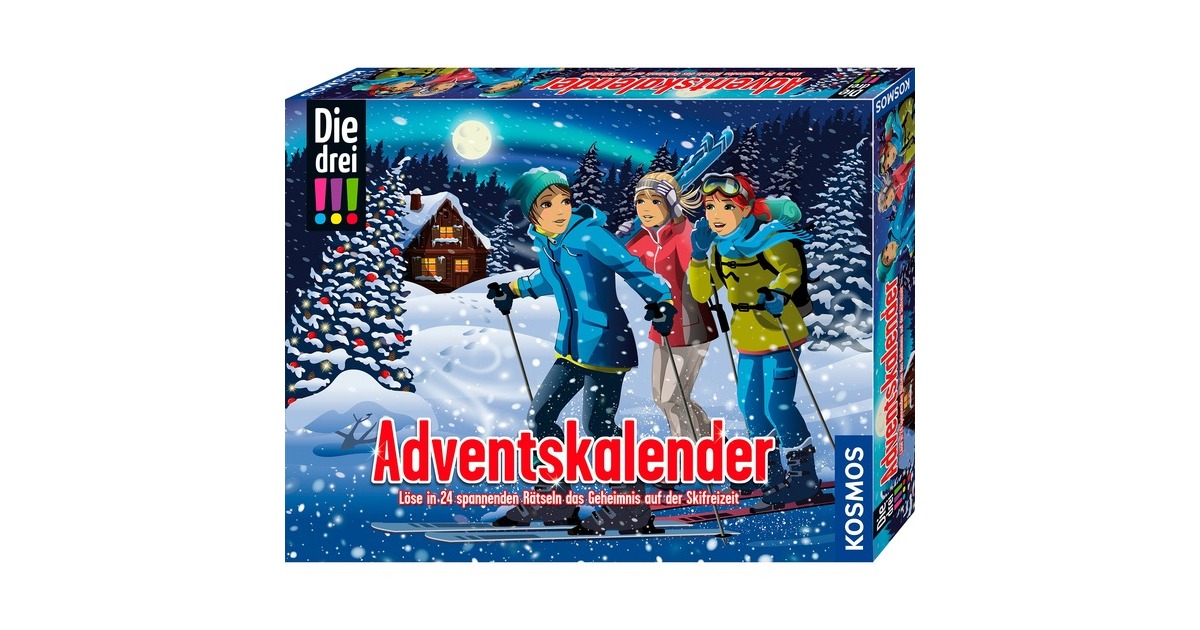 KOSMOS Die drei !!! Adventskalender 2023, Rätselspiel