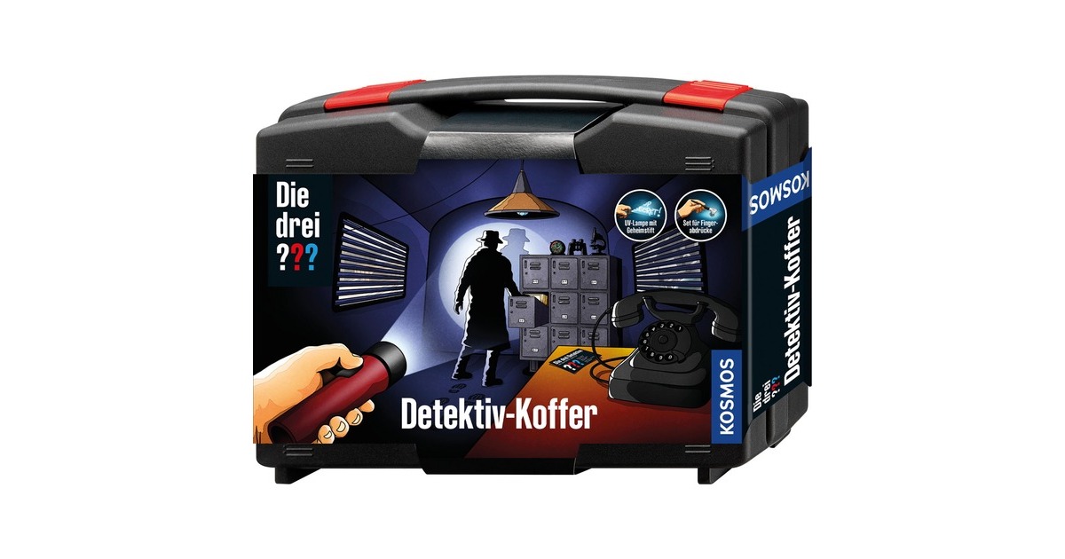 KOSMOS Die drei ??? Detektiv-Koffer, Detektiv-Sets(Komplettausrüstung für Nachwuchs-Detektive)