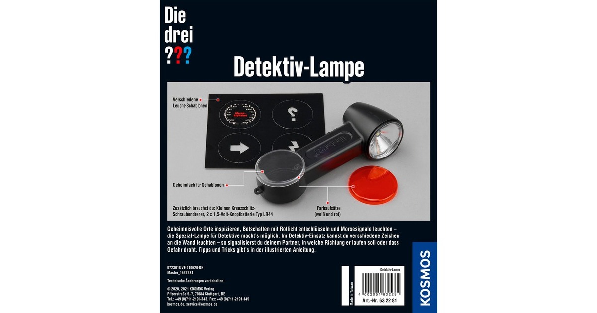 KOSMOS Die drei ??? Detektiv-Lampe, Detektiv-Sets