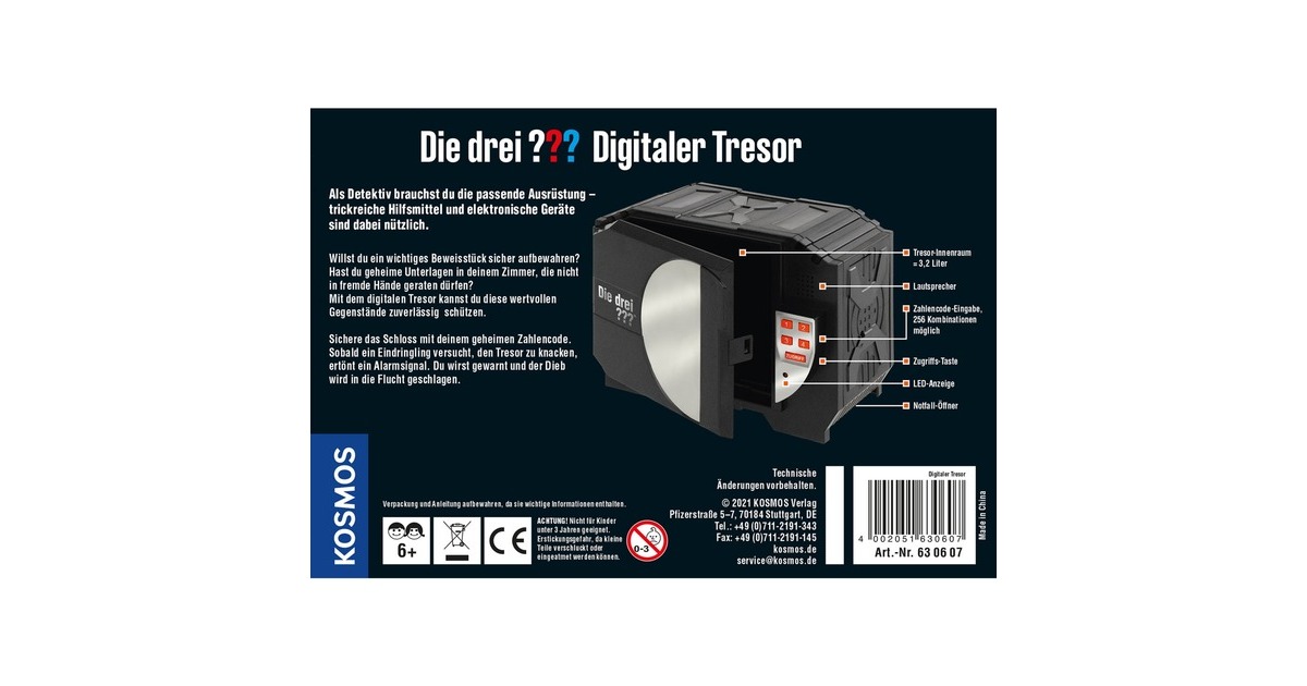 KOSMOS Die drei ??? Digitaler Tresor, Detektiv-Sets