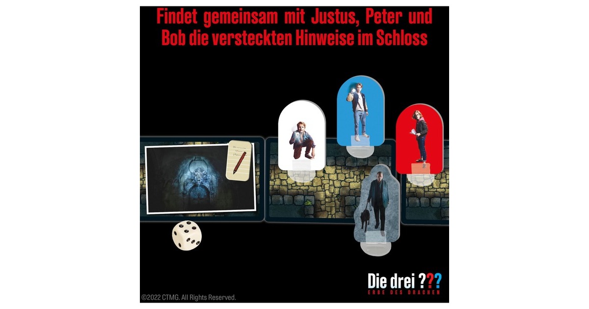 KOSMOS Die drei ??? Erbe des Drachen Spiel, Gesellschaftsspiel