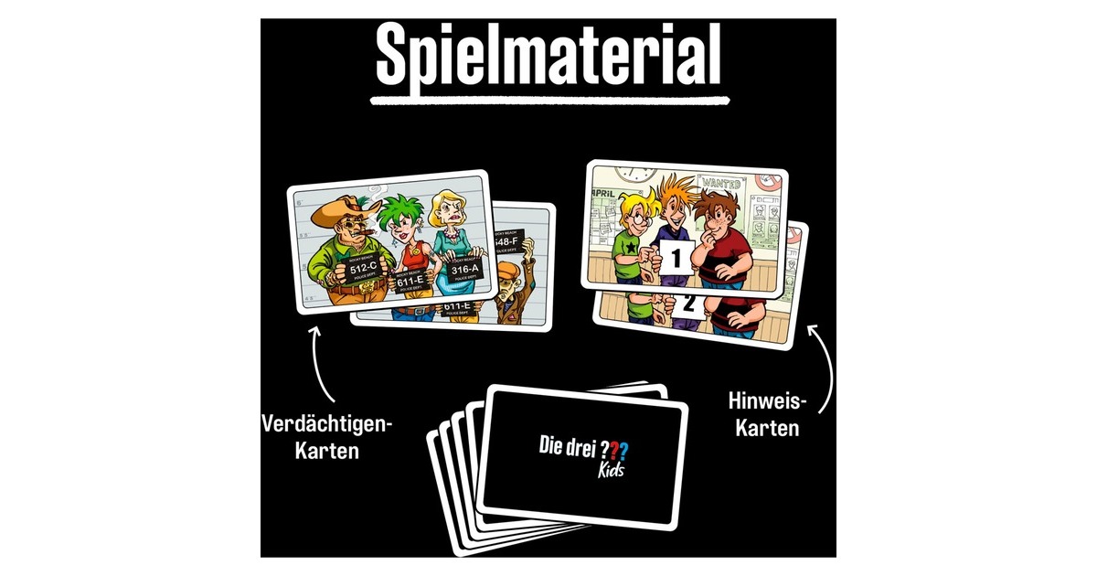 KOSMOS Die drei ??? Kids - Auf Verbrecherjagd, Kartenspiel