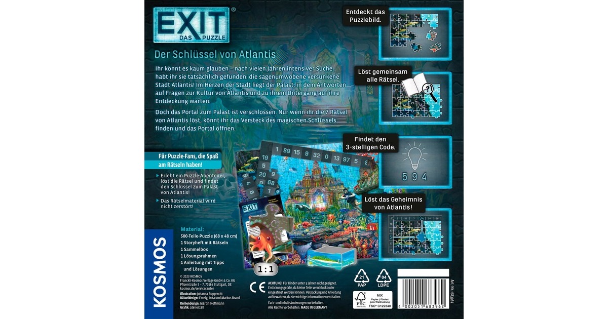 KOSMOS EXIT - Das Puzzle: Der Schlüssel von Atlantis(500 Teile)