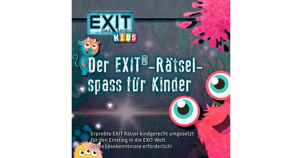 KOSMOS EXIT - Das Spiel Kids: Monstermäßiger Rätselspaß, Partyspiel