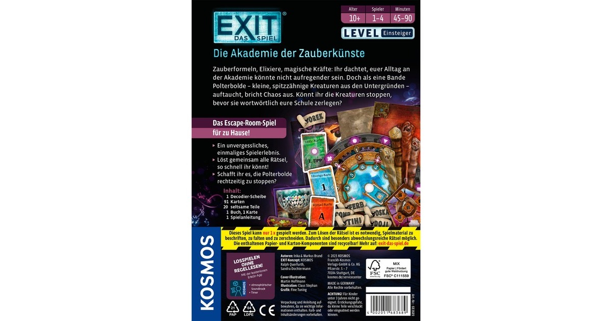 KOSMOS EXIT - Das Spiel: Die Akademie der Zauberkünste, Partyspiel