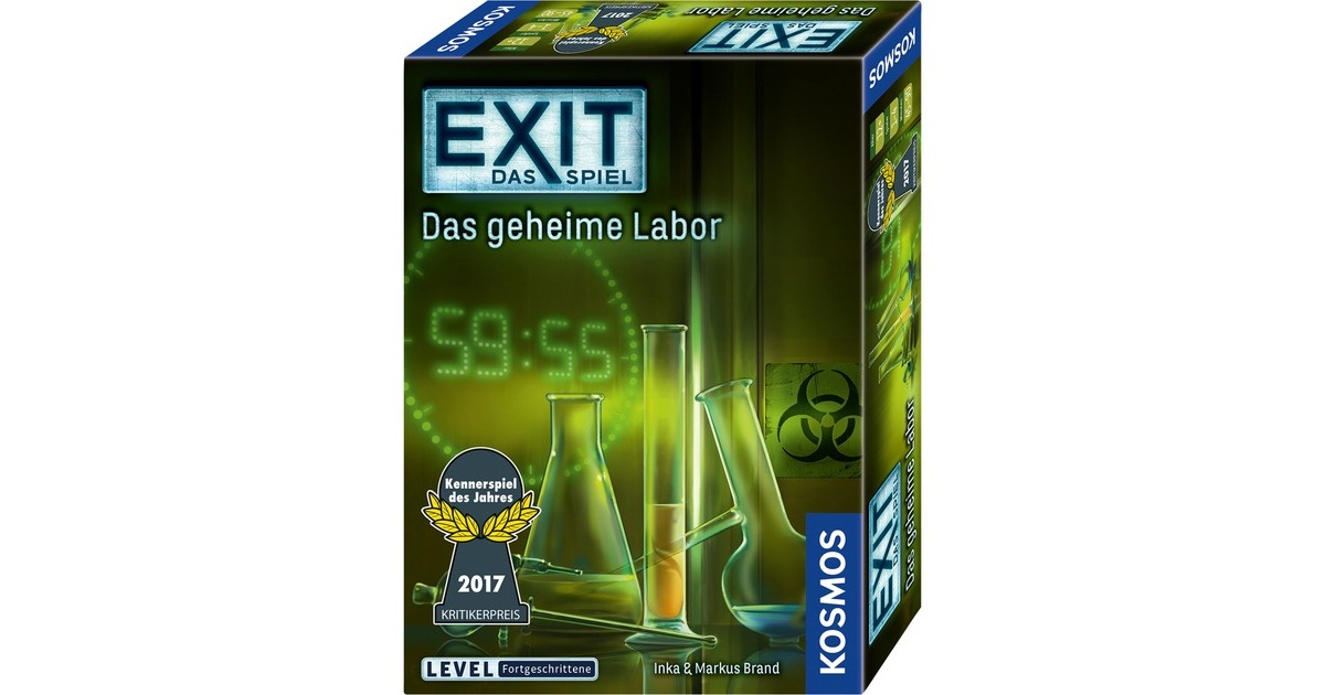 KOSMOS EXIT - Das Spiel - Das geheime Labor, Partyspiel(Kennerspiel des Jahres 2017)