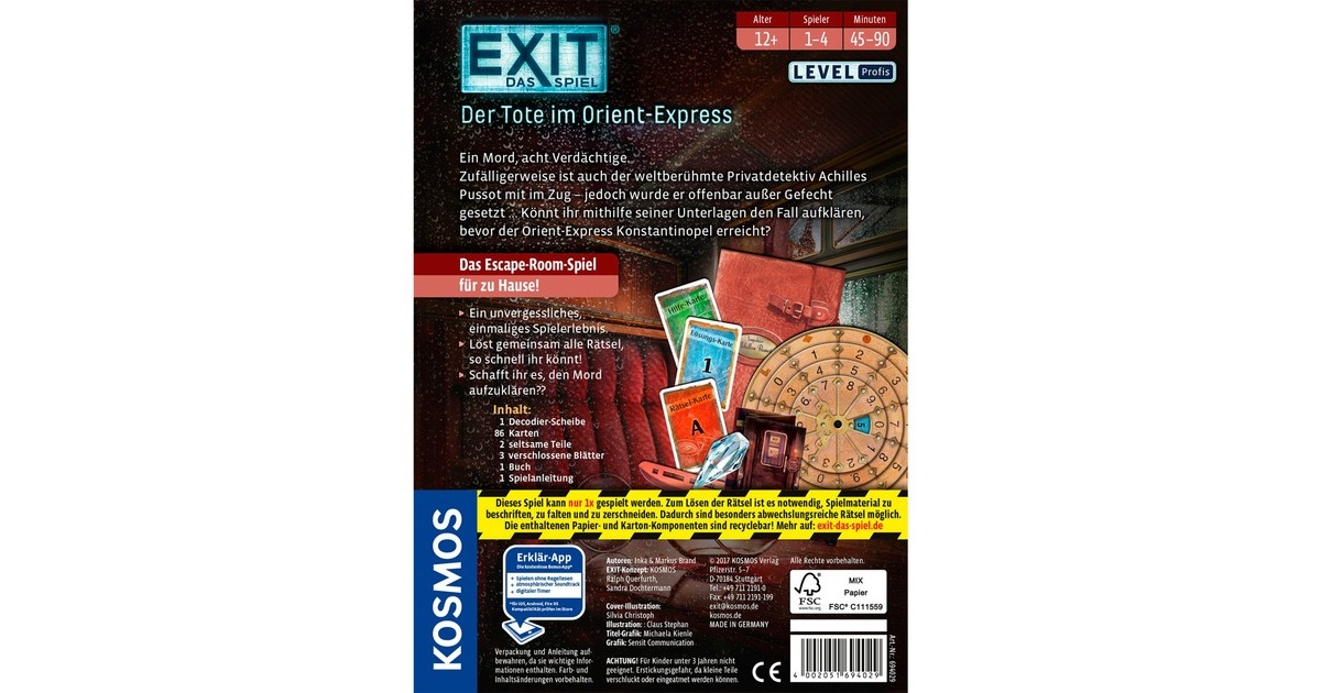 KOSMOS EXIT - Das Spiel - Der Tote im Orient-Express, Partyspiel
