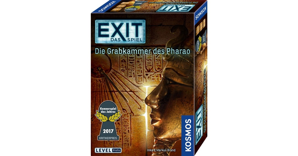KOSMOS EXIT - Das Spiel - Die Grabkammer des Pharao, Partyspiel(Kennerspiel des Jahres 2017)