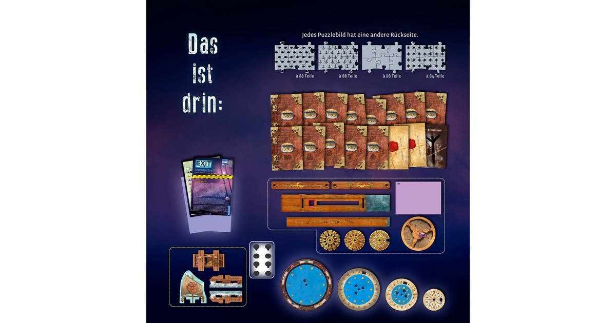 KOSMOS EXIT - Das Spiel + Puzzle - Das Gold der Piraten, Partyspiel