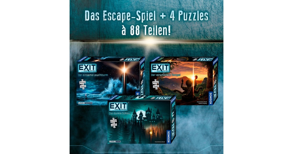 KOSMOS EXIT - Das Spiel + Puzzle - Der verschollene Tempel, Partyspiel