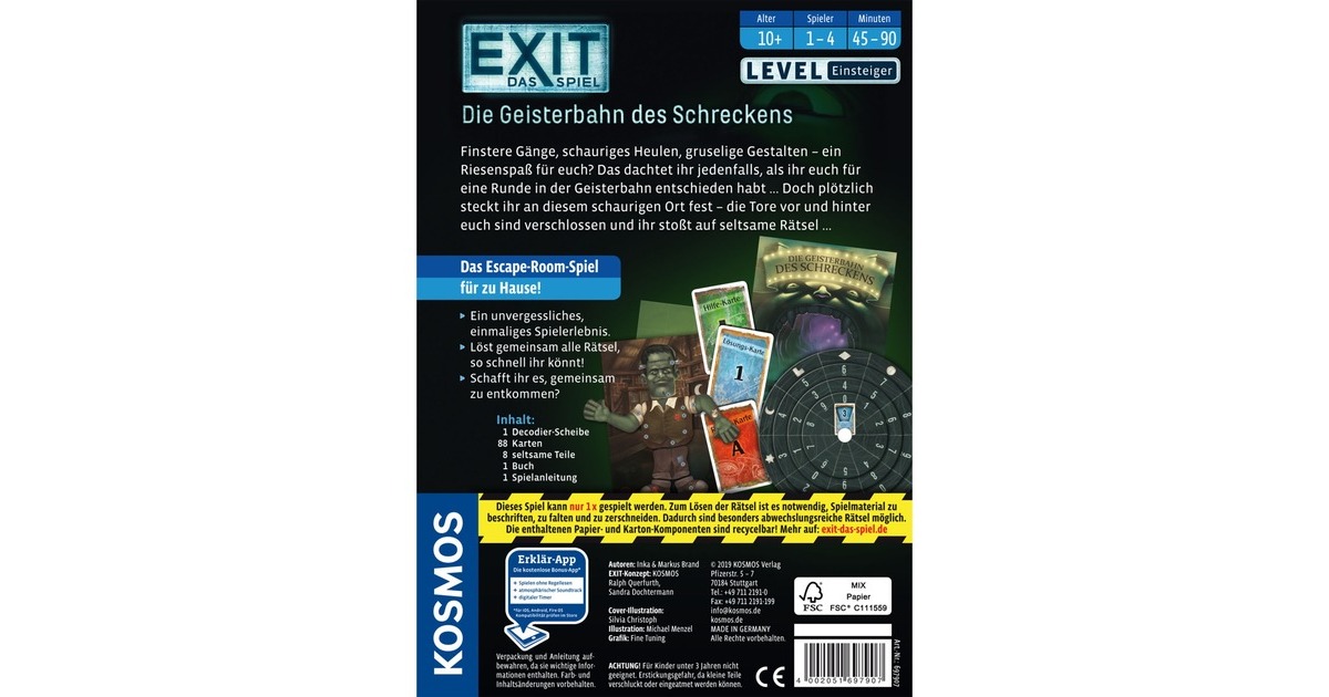 KOSMOS EXIT - Die Geisterbahn des Schreckens, Partyspiel