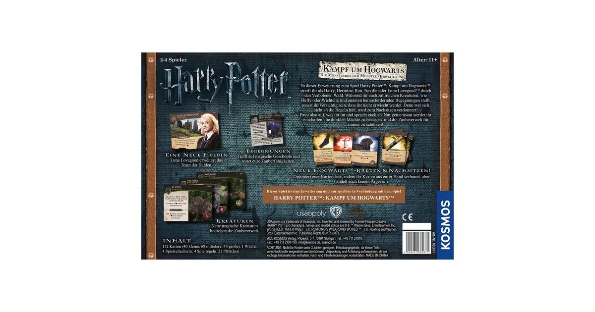 KOSMOS Harry Potter - Der Kampf um Hogwarts - Die Monsterbox der Monster, Kartenspiel(Erweiterung)
