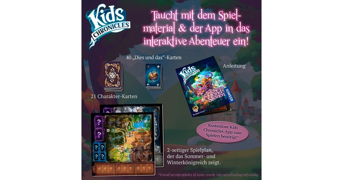 KOSMOS Kids Chronicles - Die Suche nach den Mondsteinen, Brettspiel
