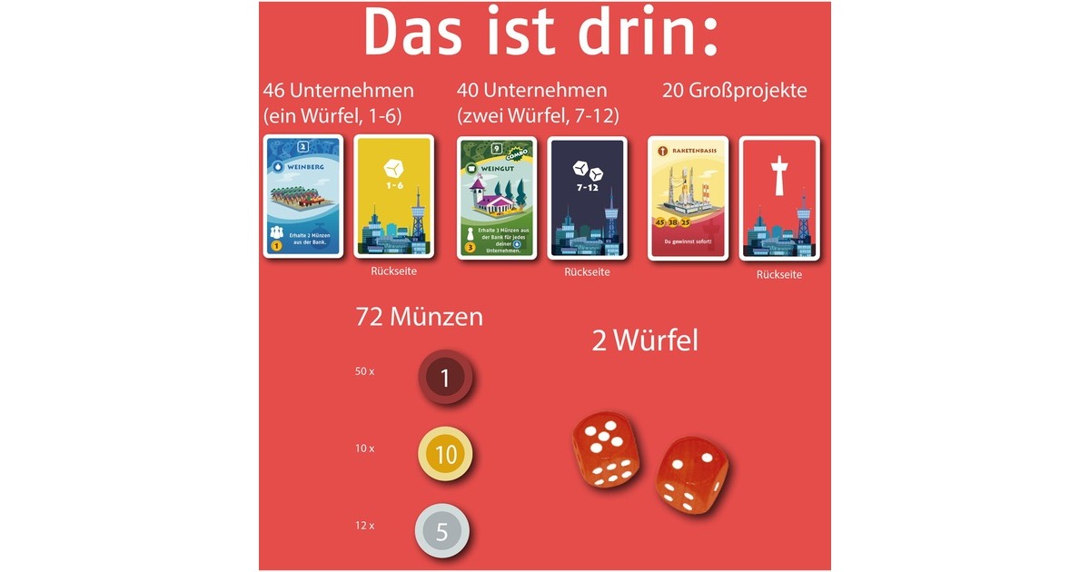 KOSMOS Machi Koro - Die neue Stadt, Kartenspiel