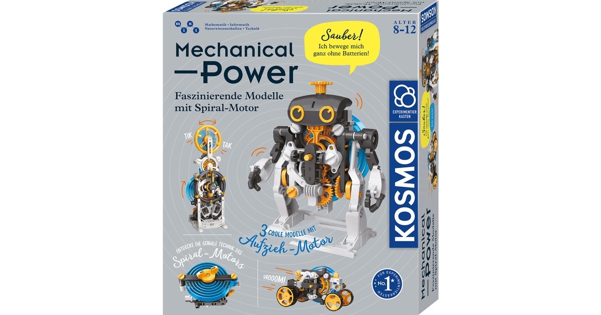 KOSMOS Mechanical Power, Experimentierkasten(Faszinierende Modelle mit Spiral-Motor)