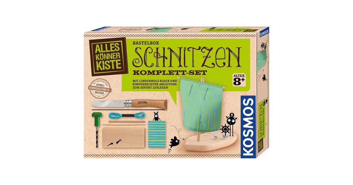 KOSMOS Schnitzen Komplett-Set, Basteln