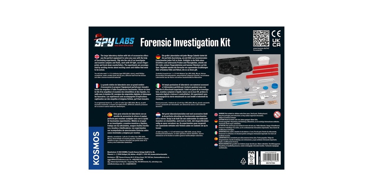 KOSMOS Spy Labs Incorporated Forensic Investigation Kit, Detektiv-Sets(internationale Version)