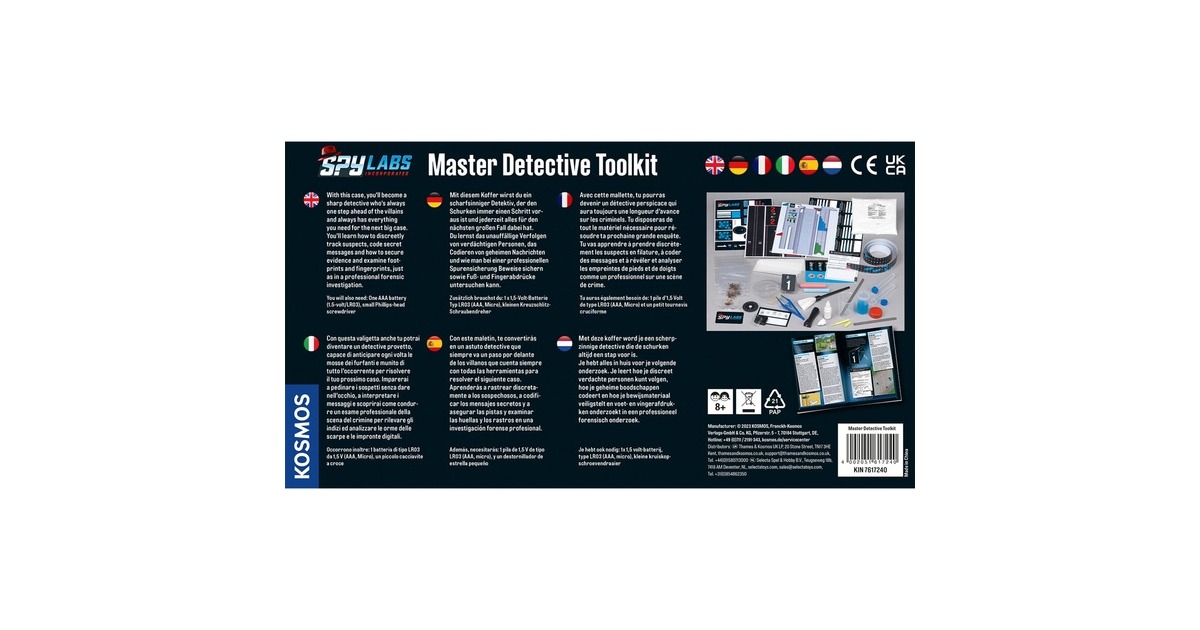 KOSMOS Spy Labs Incorporated Master Detective Toolkit V1, Detektiv-Sets(internationale Version)