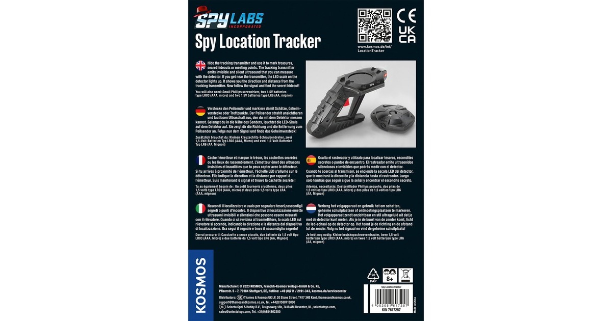 KOSMOS Spy Labs Incorporated Spy Location Tracker, Detektiv-Sets(internationale Version)