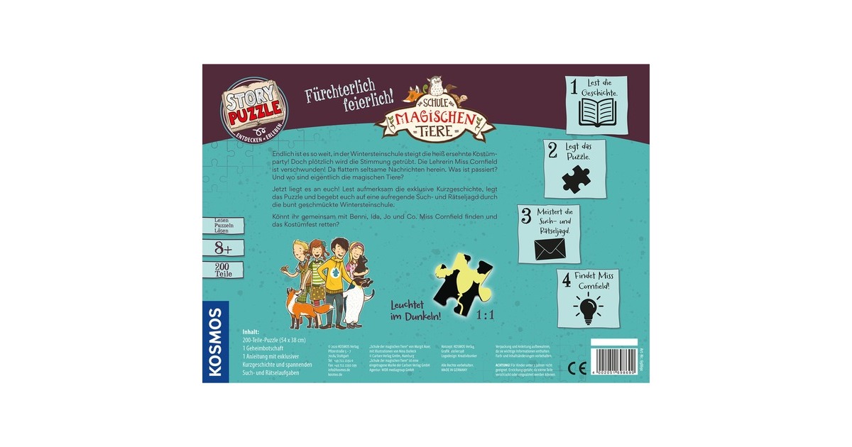 KOSMOS Story Puzzle: Die Schule der magischen Tiere - Fürchterlich feierlich!