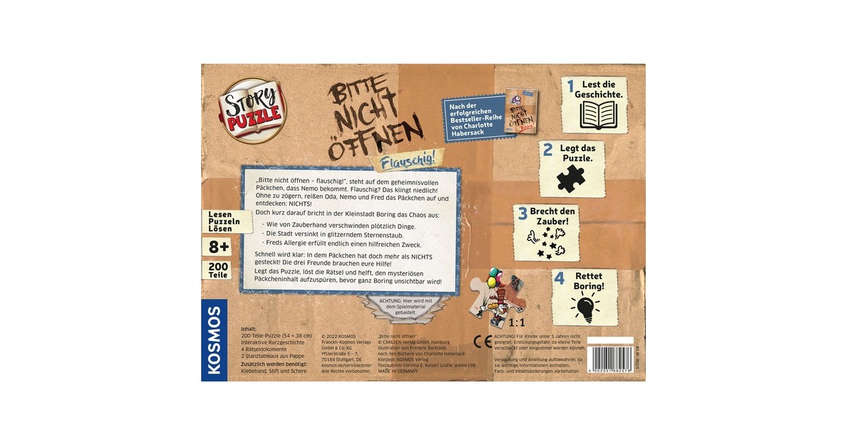KOSMOS Storypuzzle - Bitte nicht öffnen - Flauschig!