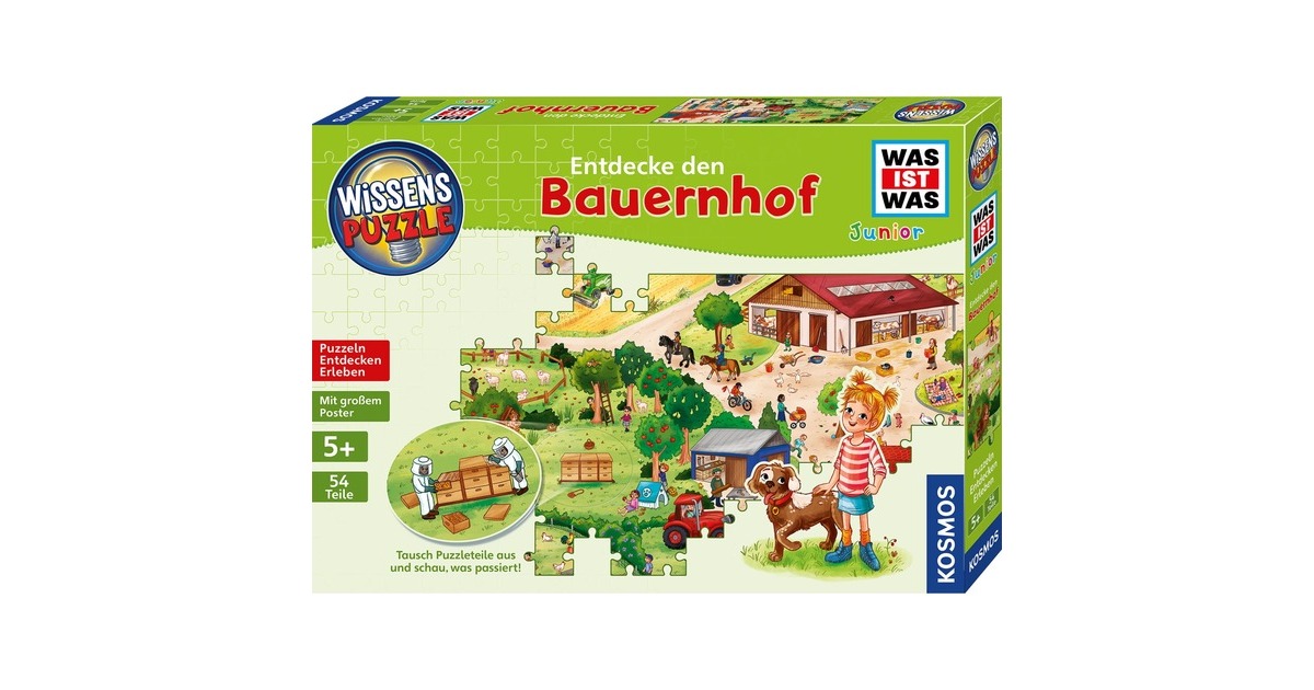 KOSMOS WAS IST WAS Junior- Entdecke den Bauernhof, Puzzle