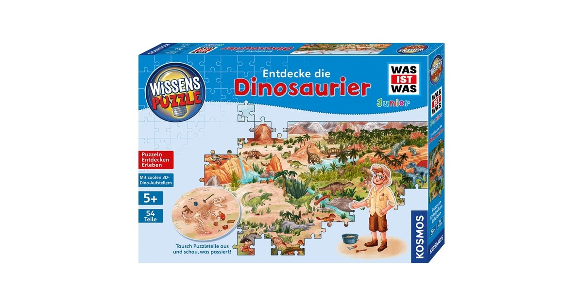 KOSMOS WAS IST WAS Junior- Entdecke die Dinosaurier, Puzzle