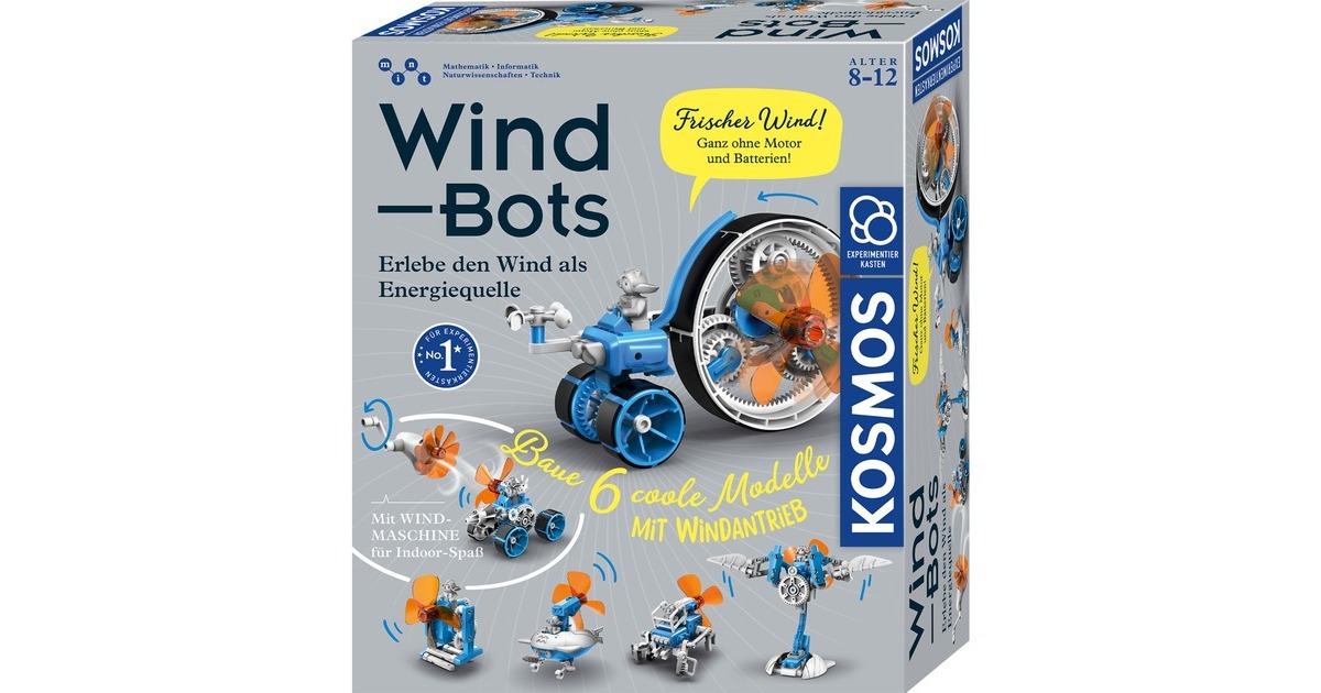 KOSMOS Wind Bots, Experimentierkasten(Erlebe den Wind als Energiequelle)