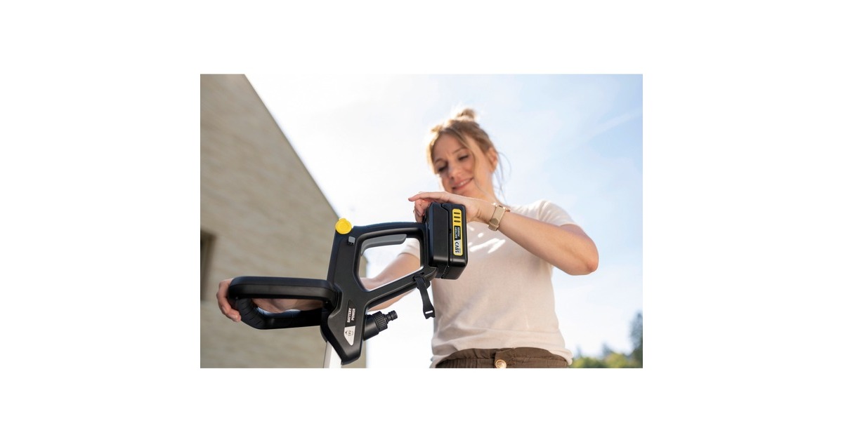 Kärcher Akku-Terrassenreiniger PCL 3-18 Battery Set, Hartbodenreiniger(gelb/schwarz, Li-Ionen Akku 2,5Ah)