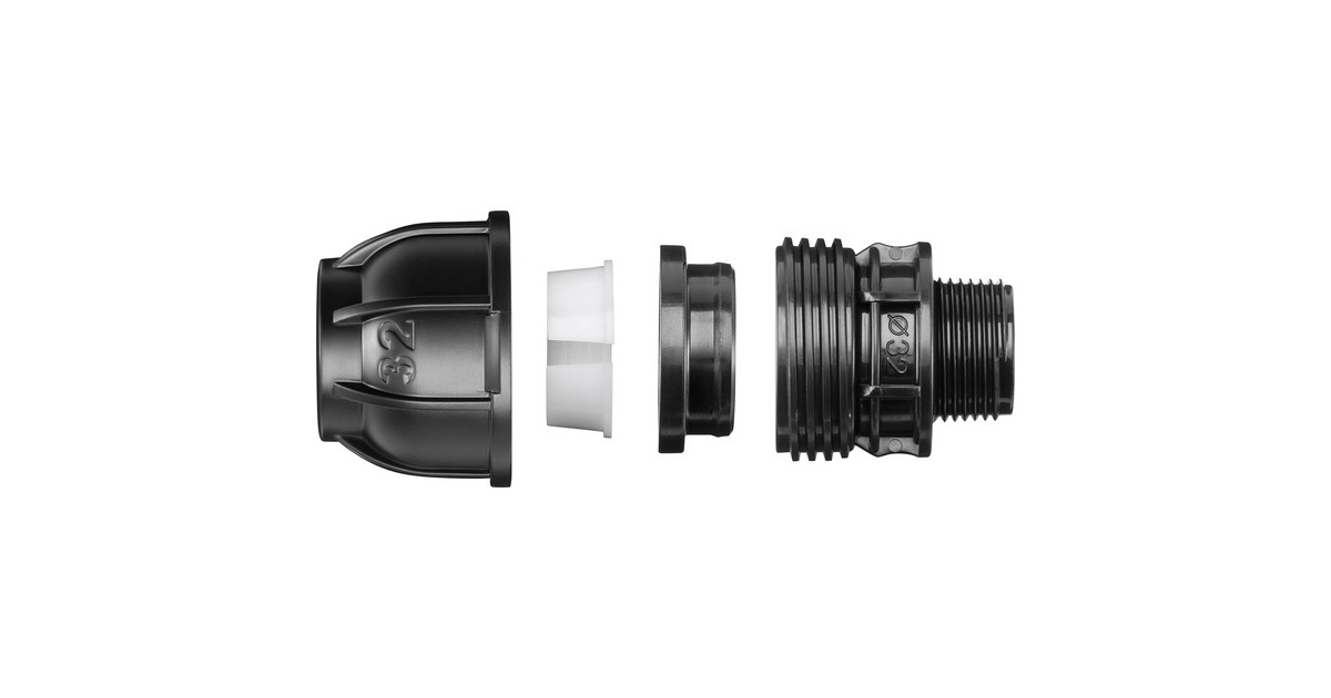 Kärcher Anschlussstück 1.1/4" (32mm), Verbindung(schwarz, für Ansaug-Rohrleitungen)