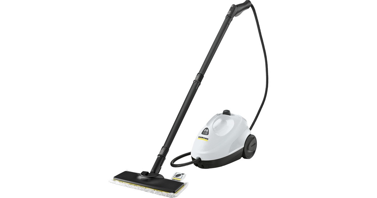 Kärcher Dampfreiniger SC 2 EasyFix(weiß/schwarz, 1.500 Watt, mit Bodenreinigungsset EasyFix)