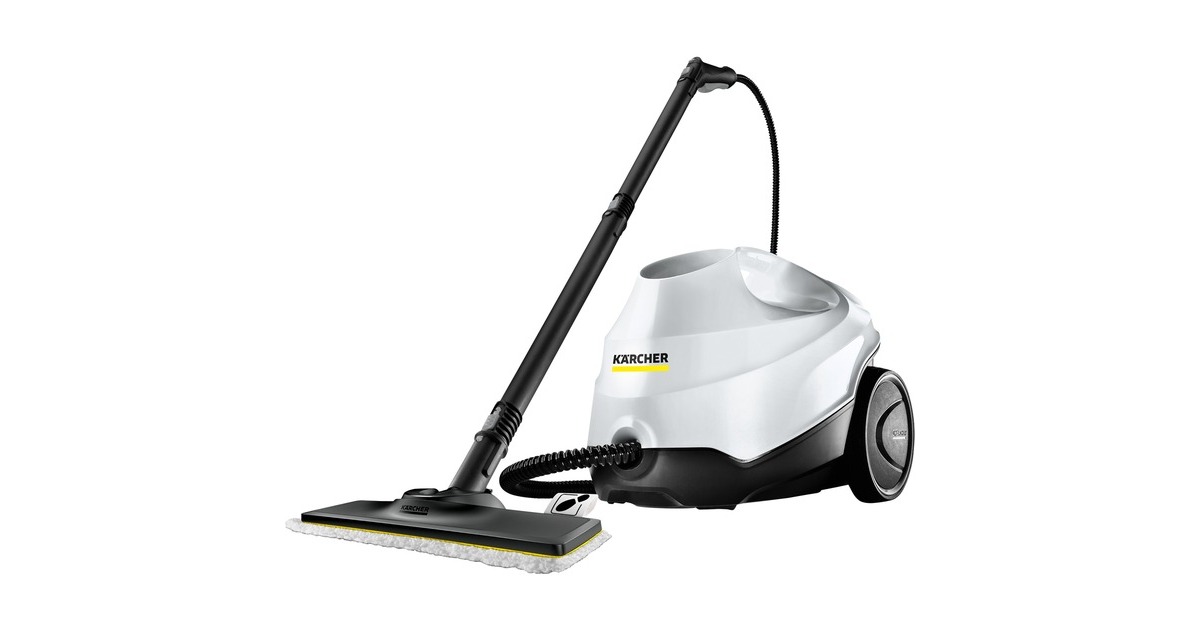 Kärcher Dampfreiniger SC 3 Easy Fix(weiß/schwarz, 1.900 Watt, mit Bodenreinigungsdüse EasyFix)