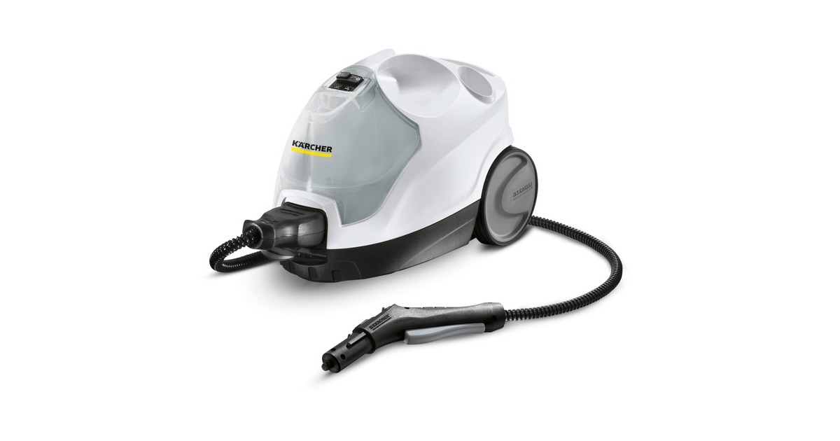 Kärcher Dampfreiniger SC 4 EasyFix Iron(weiß/schwarz, 2.000 Watt, inkl. Dampfdruck-Bügeleisen)