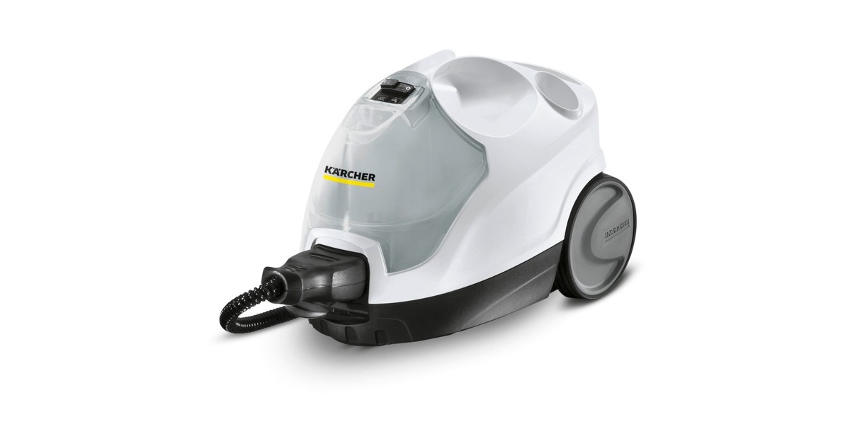 Kärcher Dampfreiniger SC 4 EasyFix Iron(weiß/schwarz, 2.000 Watt, inkl. Dampfdruck-Bügeleisen)