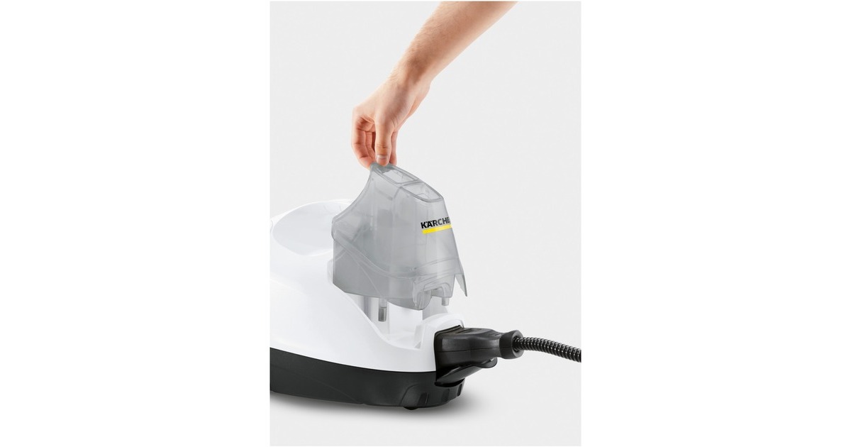 Kärcher Dampfreiniger SC 4 EasyFix Iron(weiß/schwarz, 2.000 Watt, inkl. Dampfdruck-Bügeleisen)