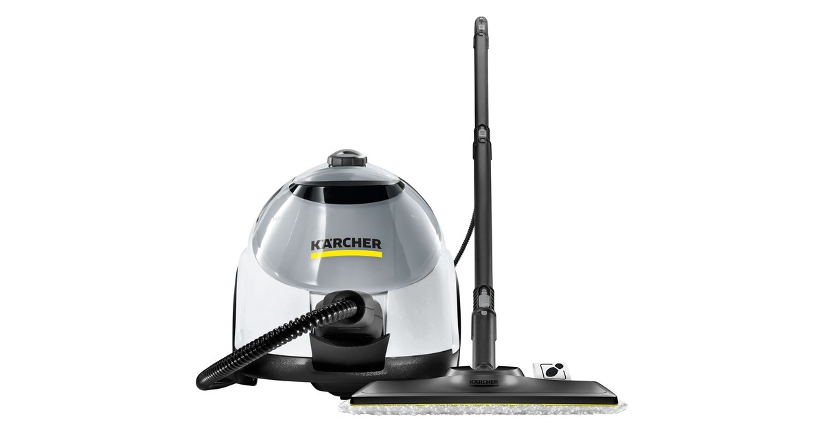 Kärcher Dampfreiniger SC 5 EasyFix Iron(weiß/schwarz, 2.250 Watt, inkl. Dampfdruck-Bügeleisen)