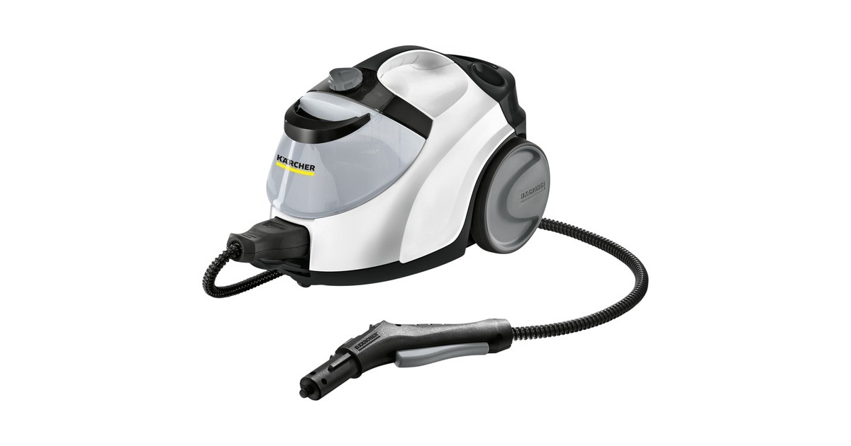 Kärcher Dampfreiniger SC 5 EasyFix Iron Plug(weiß/schwarz, 2.200 Watt, Dampfdruck-Bügeleisen-Anschluss)
