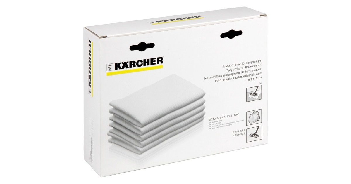 Kärcher Frottee-Tücher für Dampfreiniger, breit, Wischbezug