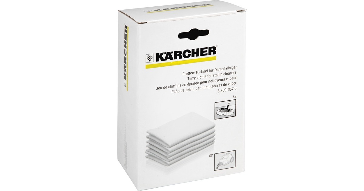 Kärcher Frottee-Tücher für Dampfreiniger, schmal, Wischbezug