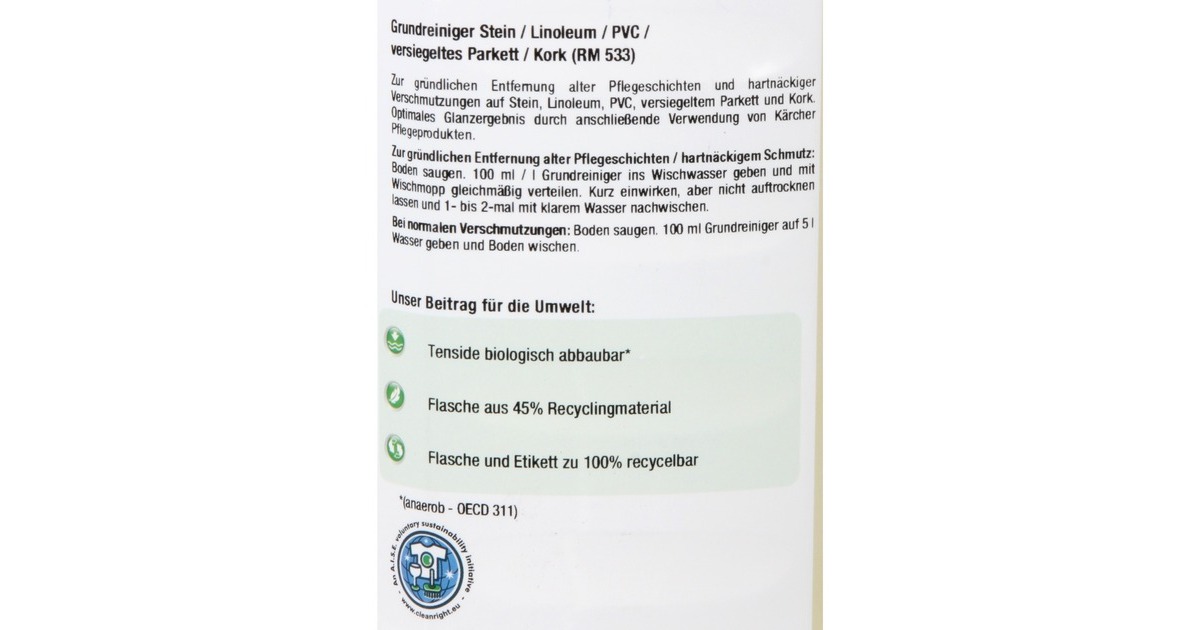 Kärcher Grundreiniger für Hartböden, Reinigungsmittel(1 Liter)