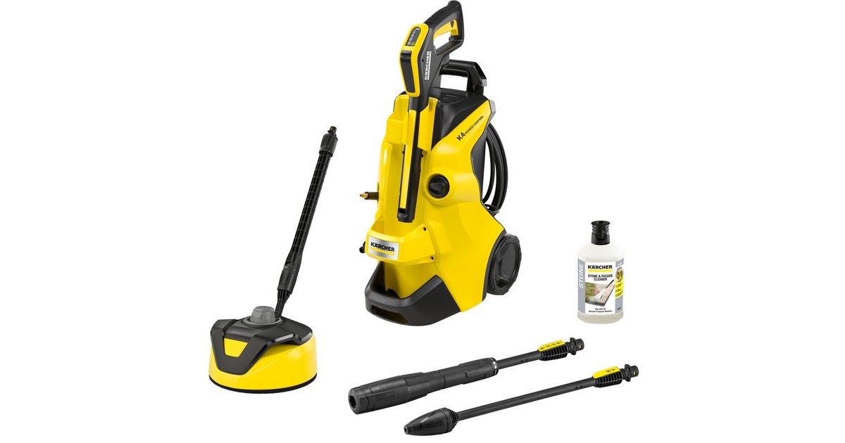 Kärcher Hochdruckreiniger K 4 Power Control Home(gelb/schwarz, mit Dreckfräser u. Flächenreiniger)