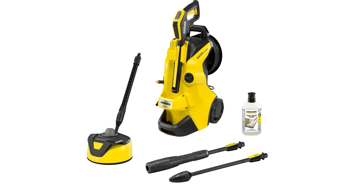 Kärcher Hochdruckreiniger K 4 Premium Power Control Home(gelb/schwarz, mit Dreckfräser u. Flächenreiniger)