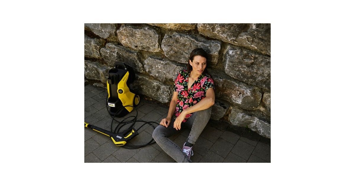 Kärcher Hochdruckreiniger K 5 Premium Smart Control(gelb/schwarz, Bluetooth, mit Schlauchtrommel)