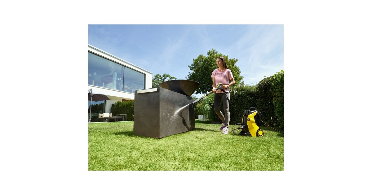 Kärcher Hochdruckreiniger K 5 Premium Smart Control(gelb/schwarz, Bluetooth, mit Schlauchtrommel)