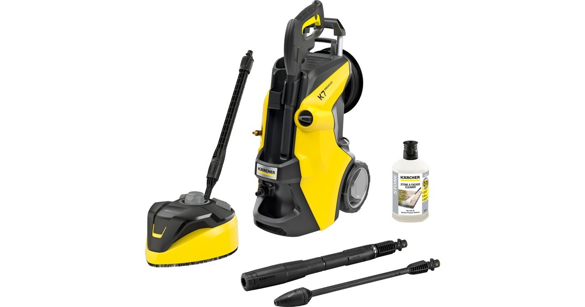 Kärcher Hochdruckreiniger K 7 Premium Power Home(gelb/schwarz, mit Flächenreiniger T 7)