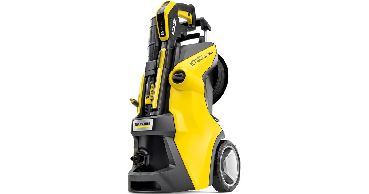 Kärcher Hochdruckreiniger K 7 Premium Smart Control(gelb/schwarz, Bluetooth, mit Schlauchtrommel u. 3-in-1-Multi Jet-Strahlrohr)