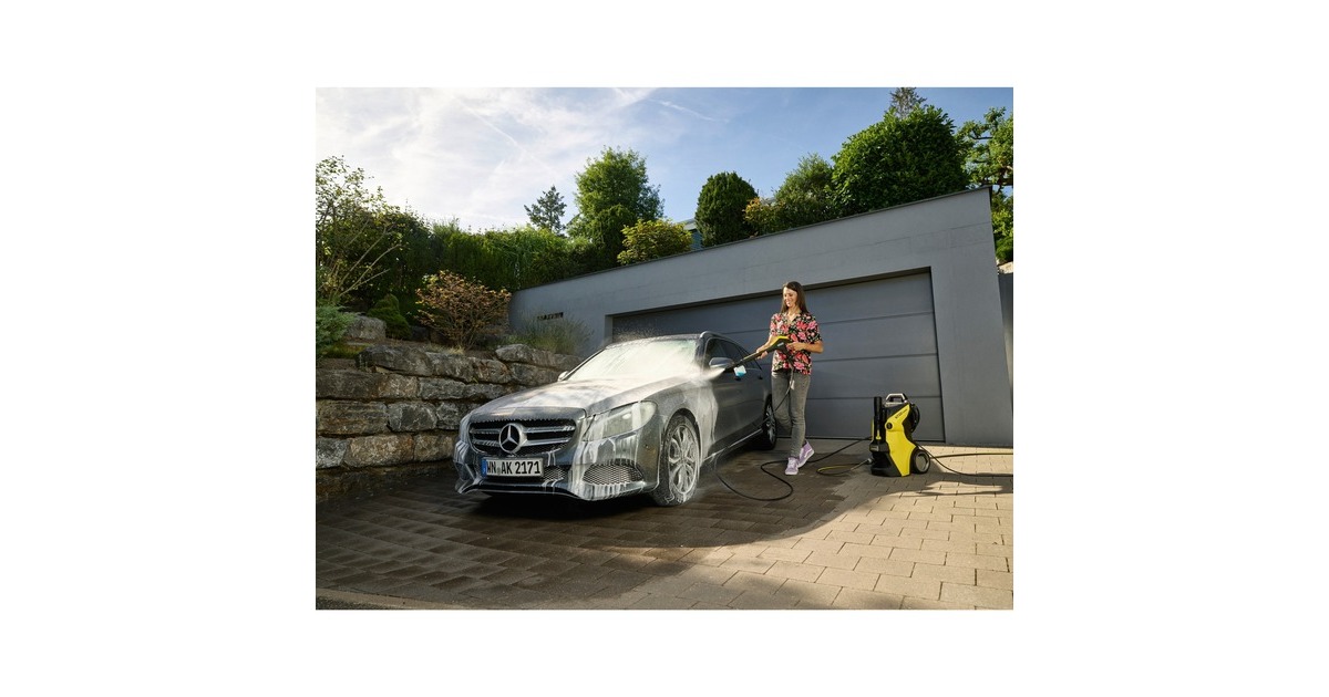 Kärcher Hochdruckreiniger K 7 Premium Smart Control Home(gelb/schwarz, Bluetooth, mit Schlauchtrommel u. Flächenreiniger)