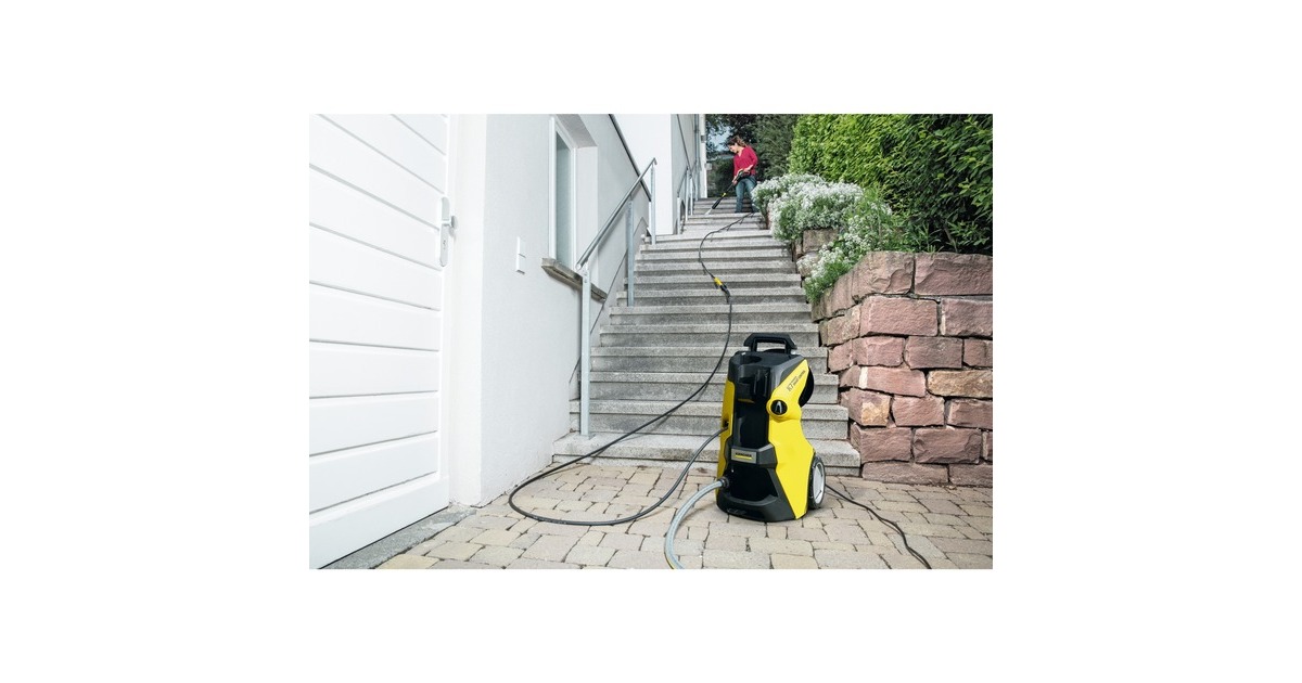 Kärcher Hochdruckreiniger K 7 Premium Smart Control Home(gelb/schwarz, Bluetooth, mit Schlauchtrommel u. Flächenreiniger)