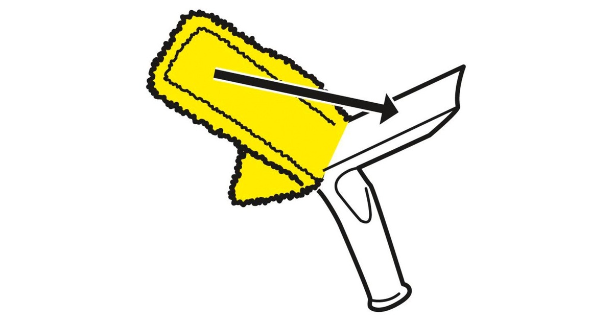 Kärcher Mikrofaser-Wischbezug Indoor WV(gelb/weiß, für Fensterreiniger)